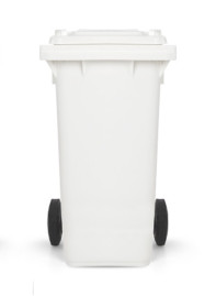 Контейнер TTS для отходов (240л, педаль, колеса, крышка, белый)
