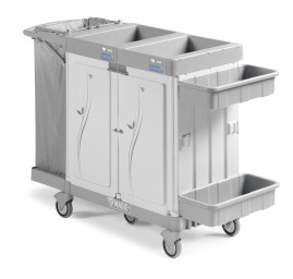 Тележка TTS Magic Hotel 885S (закрытая, 2 корзины, держ. мешка 120л)