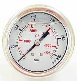 Манометр (315бар, 1/4"внеш, вход сзади, нерж) TOR