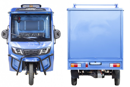 Трицикл электрический Rutrike КАРГО Кабина Дуал (серый)