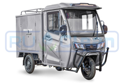 Трицикл электрический Rutrike КАРГО Кабина Дуал (серый)