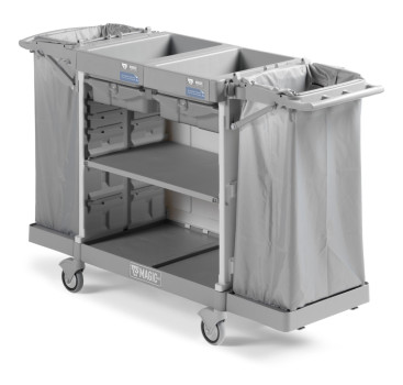 Тележка TTS Magic Hotel 890B (открытая, 2 ящика, полки, 2 держ. мешка 120л)