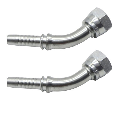 Фитинг высокого давления BSP (DN08, 1/4г, 45гр, оцинк) Robin