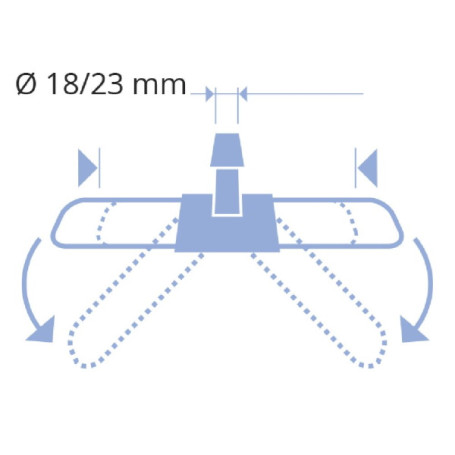 Рамка для мопов TTS (100см, металл, крепления пластик)