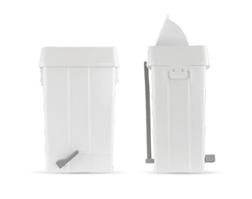 Контейнер TTS ELLE (25л, педаль, крышка, белый)