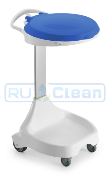 Держатель мешка TTS Smile E-10 (колеса, крышка синяя, серый)