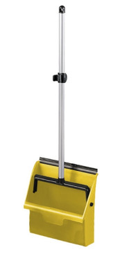 Совок TTS Clip (пластик с резиновым профилем и алюм. ручкой, желтый)