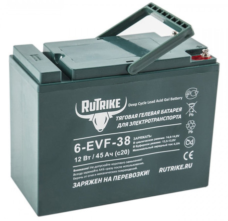 Тяговый аккумулятор RuTrike 6-EVF-38 (12V, 38A/h, GEL)