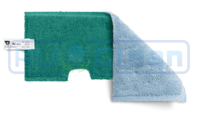 Моп двусторонний TTS Tri Wet 1 (46х19.5см, полиэстер, зеленый/синий)