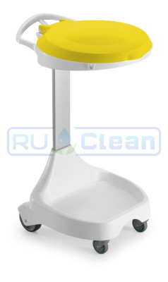 Держатель мешка TTS Smile E-10 (колеса, крышка желтая, серый)