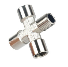 Переходник-крест 1/4г-г-г-ш (10бар, оцинк) PROCAR