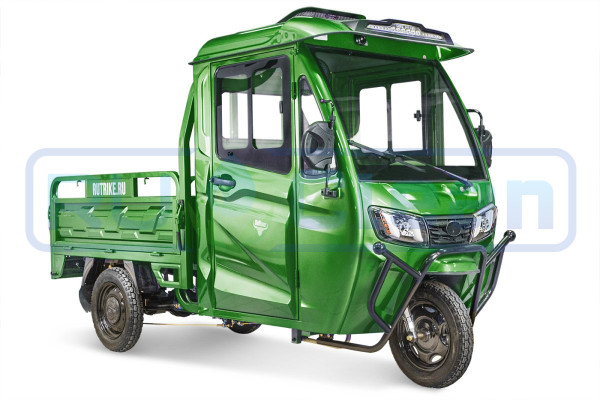 Трицикл электрический Rutrike КАРГО Кабина 1500 60V1000W (зеленый)