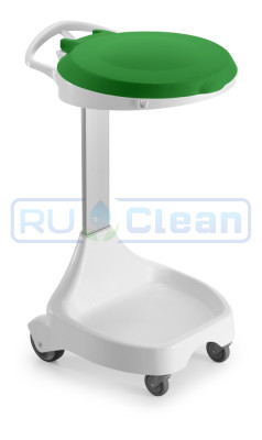 Держатель мешка TTS Smile E-10 (колеса, крышка зеленая, серый)