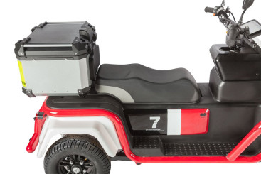 Трицикл электрический Wanshida DOUHAO 60V 800Вт (черно-бело-красный)