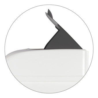 Ведро TTS ELLE XXL (23л, педаль, ободок для мешка, белый)