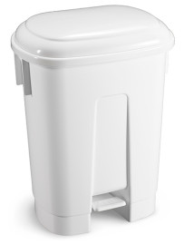Ведро TTS Derby (60л, педаль, держатель для мешка, белый)