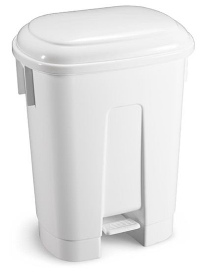 Ведро TTS Derby (60л, педаль, держатель для мешка, белый)