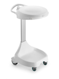 Держатель мешка TTS W-10 (колеса, крышка серая)