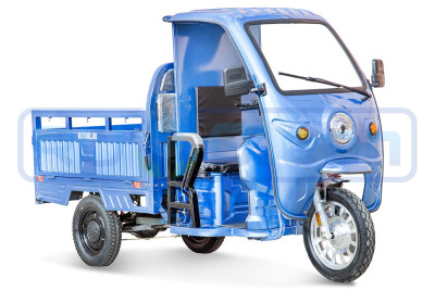 Трицикл электрический Rutrike Гермес Pro 1500 (темно-синий матовый)