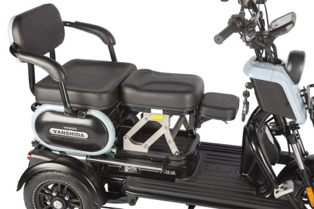 Трицикл электрический Wanshida UN MOTO 60V 650Вт (черный)