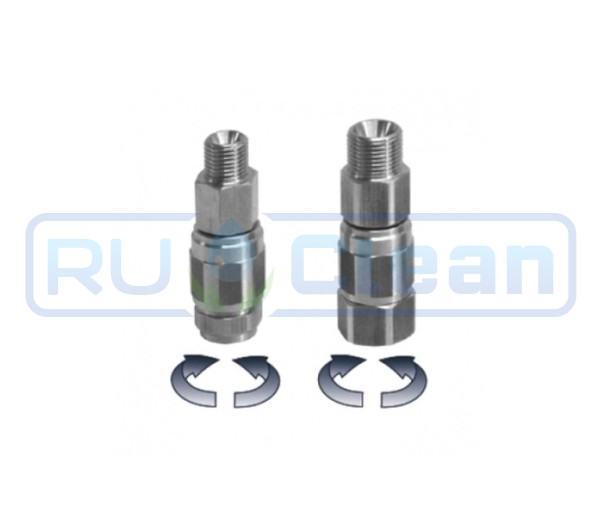 Переходник Mecline (400бар, 1/4"ш-1/4"г, Viton, нерж/сталь)