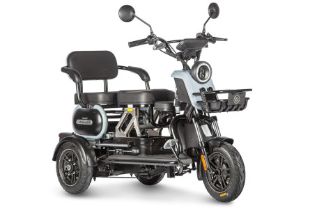 Трицикл электрический Wanshida UN MOTO 60V 650Вт (черно-синий)