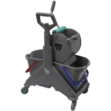 Тележка TTS NICKITA (2х15л, отжим DRY, серый)