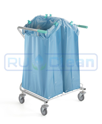 Тележка TTS Dust (хром, двойная, для мешков 2х120 л)