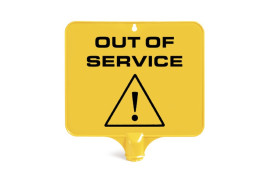 Табличка TTS Не работает (36см, квадратная, франц. яз)